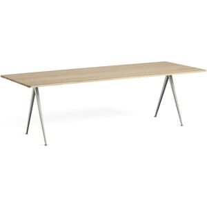 HAY Pyramide Table 02 250x85 cm - Beige Powder Coated Steel/Matt Lacquered Oak