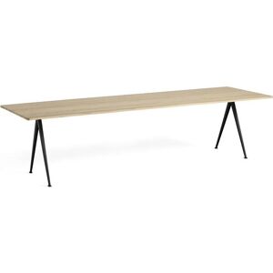 HAY Pyramide Table 02 300x85 cm - Black Powder Coated Steel/Matt Lacquered Oak