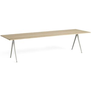 HAY Pyramide Table 02 300x85 cm - Beige Powder Coated Steel/Matt Lacquered Oak