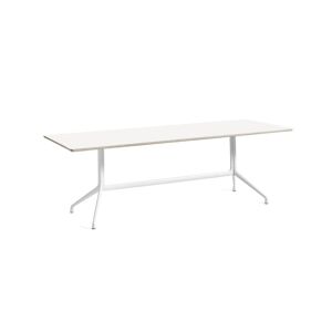 HAY AAT10 Table 220x90 cm - White Powder Coated Aluminium/White Laminate