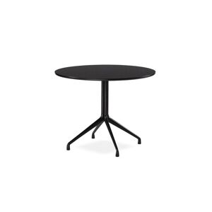 HAY AAT20 Table Ø: 80xH: 74 cm - Black Powder Coated Aluminium/Black Linoleum
