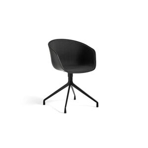 HAY AAC 20 About A Chair Front Upholstery SH: 46 cm - Black Powder Coated Aluminium/Black/Remix 183