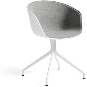 HAY AAC 20 About A Chair Front Upholstery SH: 46 cm - White Powder Coated Aluminium/White/Remix 123