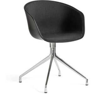 HAY AAC 20 About A Chair Front Upholstery SH: 46 cm - Polished Aluminium/Black/Remix 183