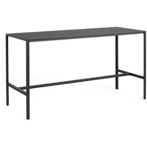 HAY New Order High Table 200x75 cm - Charcoal Powder Coated / Dark Grey Linoleum