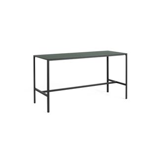 HAY New Order High Table 200x75 cm - Charcoal Powder Coated / Green Linoleum