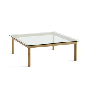 HAY Kofi Table 100x100 cm - Solid Oak / Clear Glass