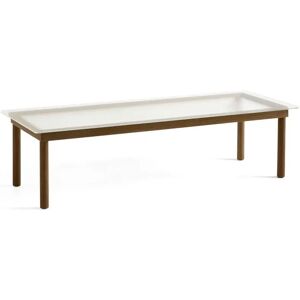 HAY Kofi Table 140x50 cm - Solid Walnut / Clear Reeded Glass