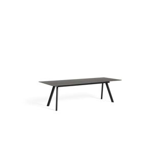 HAY CPH 30 Extendable Table 250/400x90x74 cm - Black Lacquered Solid Oak/Black Linoleum