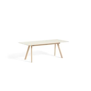 HAY CPH 30 Extendable Table 200/400x90x74 cm - Soaped Solid Oak/Off White Linoleum