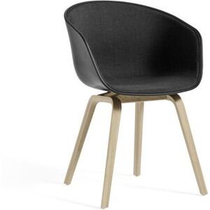 HAY AAC 22 About A Chair Front Upholstery SH: 46 cm - Lacquered Oak Veneer/Black/Remix 183