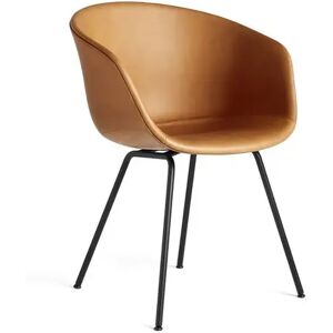 HAY AAC 27 About A Chair SH: 46 cm - Black Powder Coated Steel/Sense Cognac