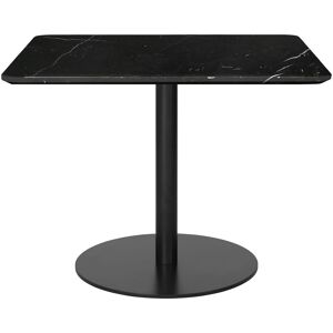 GUBI 1.0 Dining Table 80x80 cm - Black Marquina Marble/Black Base