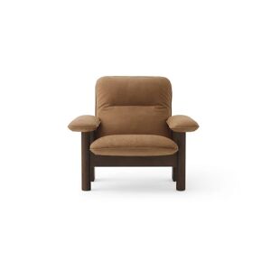 Audo Copenhagen Brasilia Lounge Chair SH: 39 cm - Walnut/Dunes Cognac 21004