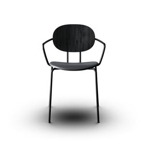 Sibast Furniture Piet Hein Chair w. Armrest SH: 45 cm - Black Oak/Black Solid