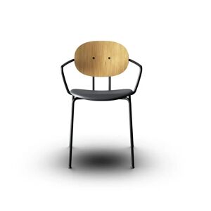 Sibast Furniture Piet Hein Chair w. Armrest SH: 45 cm - Oil Oak/Solid Black