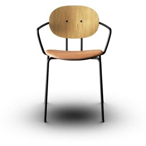 Sibast Furniture Piet Hein Chair w. Armrest SH: 45 cm - Oil Oak/Ultra Brandy