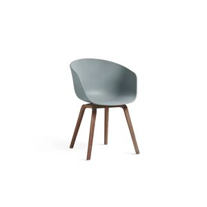 HAY AAC 22 About A Chair SH: 46 cm - Lacquered Walnut/Dusty Blue