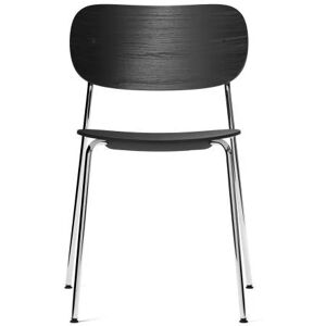 Audo Copenhagen Co Dining Chair Chrome SH: 45 cm - Black Oak