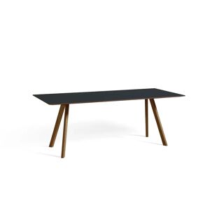 HAY CPH 30 Table 200x90x74 cm - Lacquered Solid Walnut/Dark Grey Linoleum