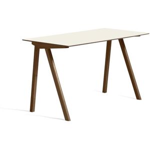 HAY CPH 90 Desk 130x65x74 cm - Lacquered Solid Walnut/Off White Linoleum