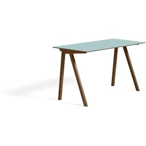 HAY CPH 90 Desk 130x65x74 cm - Lacquered Solid Walnut/Aquavert Linoleum