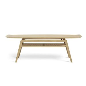 Warm Nordic Surfboard Coffee Table W. Shelf L: 152 cm - White Oiled Solid Oak