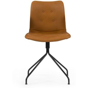 Bent Hansen Primum Stol Drejestel SH: 45 cm - Adrian Cognac Læder/Sort Stål