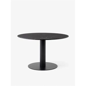 &Tradition In Between SK12 Dining Table Ø: 120 cm - Nero Marquina Marble/Black Base