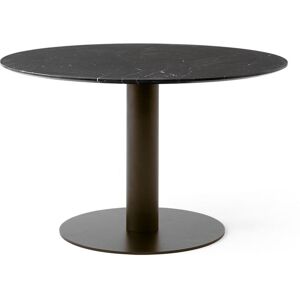 &Tradition In Between SK12 Dining Table Ø: 120 cm - Nero Marquina Marble/Bronzed Base