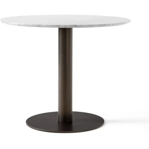 &Tradition In Between SK18 Dining Table Ø: 90 cm - Bianco Carrara Marble/Bronzed Base