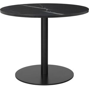 GUBI 1.0 Lounge Table Ø: 80 cm - Black Marquina Marble/Black Base