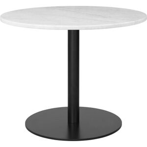 GUBI 1.0 Lounge Table Ø: 80 cm - White Carrara Marble/Black Base