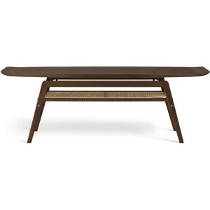 Warm Nordic Surfboard Coffee Table W. Shelf L: 152 cm - Oiled Solid Walnut