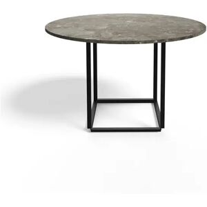 New Works Florence Dining Table Ø: 120 cm - Gris du Marais Marble / Black