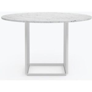 New Works Florence Dining Table Ø: 120 cm - White Carrera Marble/White