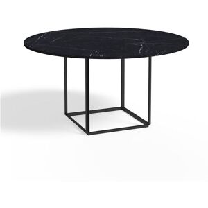 New Works Florence Dining Table Ø: 145 cm - Black Marquina Marble / Black