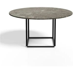 New Works Florence Dining Table Ø: 145 cm - Gris du Marais Marble / Black