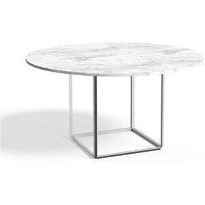 New Works Florence Dining Table Ø: 145 cm - White Carrera Marble/White