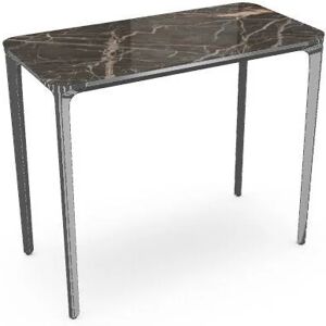 SOVET Slim 4 Legs Console L: 90 cm - Chrome/Ceramics Ombra di Caravaggio