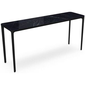 SOVET Slim 4 Legs Console L: 160 cm - Black/Ceramics Polished Marquinia