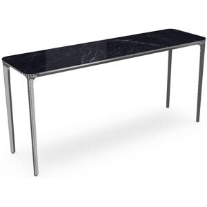 SOVET Slim 4 Legs Console L: 160 cm - Chrome/Ceramics Polished Marquinia