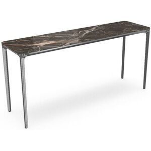 SOVET Slim 4 Legs Console L: 160 cm - Chrome/Ceramics Ombra di Caravaggio