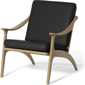 Warm Nordic Lean Back Lounge Chair SH: 41 cm - Oak/Black