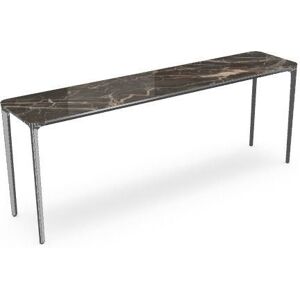 SOVET Slim 4 Legs Console L: 200 cm - Chrome/Ceramics Ombra di Caravaggio