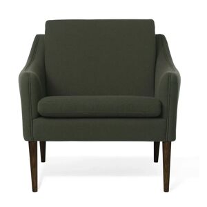 Warm Nordic Mr. Olsen Lounge Chair SH: 46 cm - Walnut/Dark Green