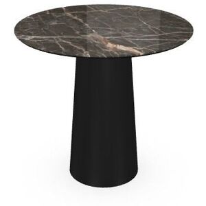 SOVET Totem Dining Table Ø: 80 cm - Black/Ceramics Ombra di Caravaggio