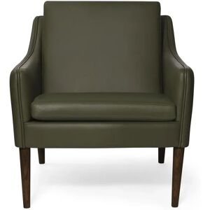 Warm Nordic Mr. Olsen Lounge Chair SH: 46 cm - Walnut/Pickle Green