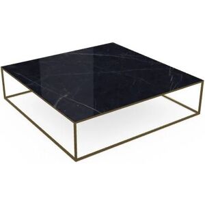 SOVET Quadro Sofabord 140x140 cm - Burnished Brass/Ceramics Polished Marquinia