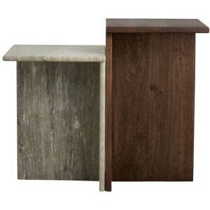 Nordal GLINA high tables H:58 cm - wood/marble